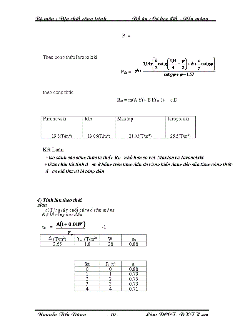 image for page Đồ án Cơ học đất nền và móng 2