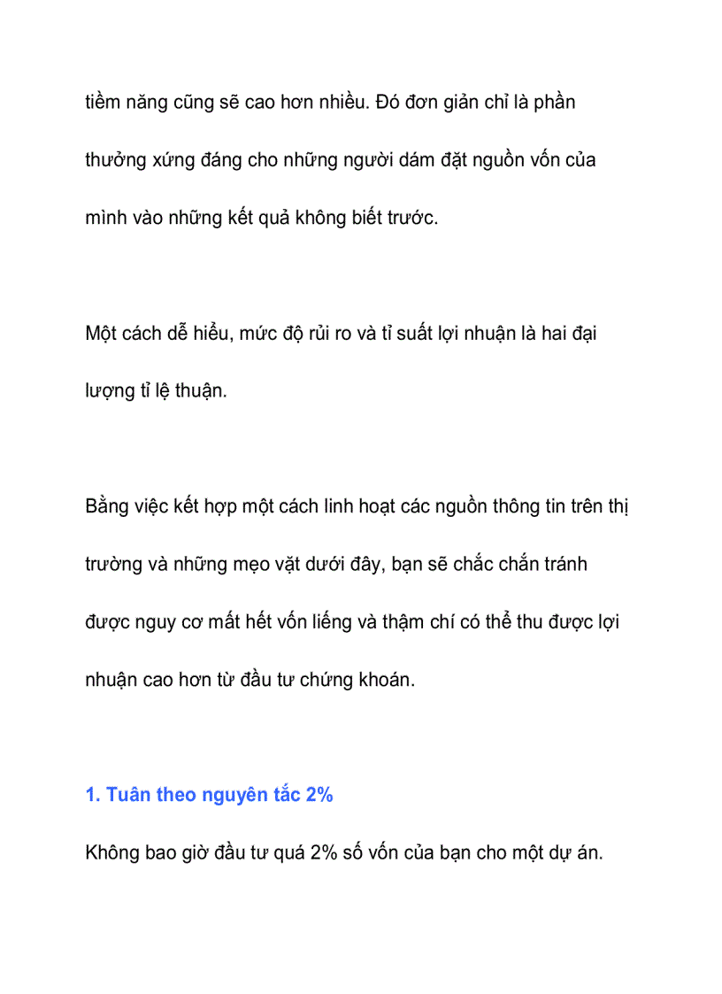 image for page Đầu tư 1 cách an toàn chứng khoán