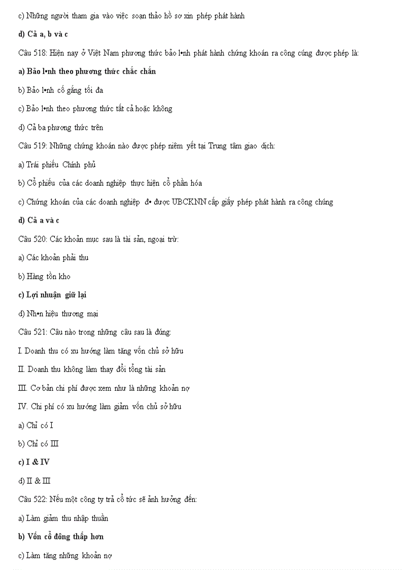 image for page 500 câu hỏi trắc nghiệm cơ bản về chứng khoán và thị trường chứng khoán 1