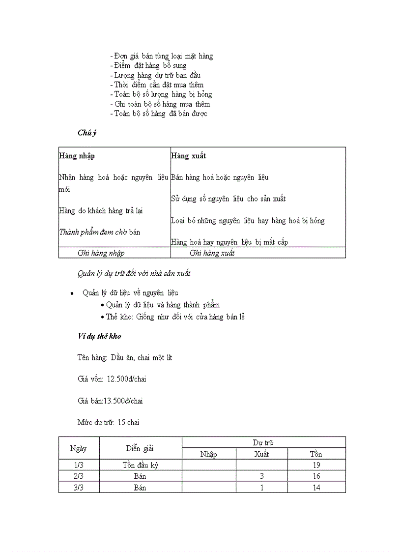 image for page Quản lý dự trữ