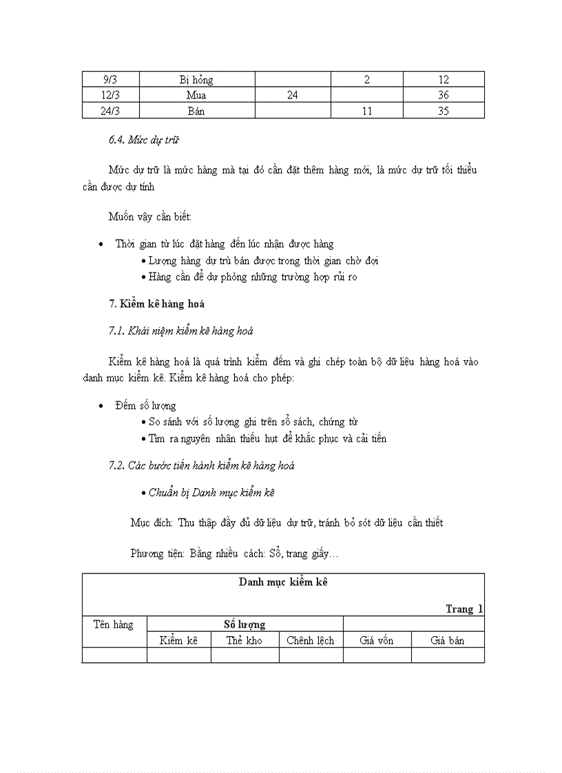 image for page Quản lý dự trữ