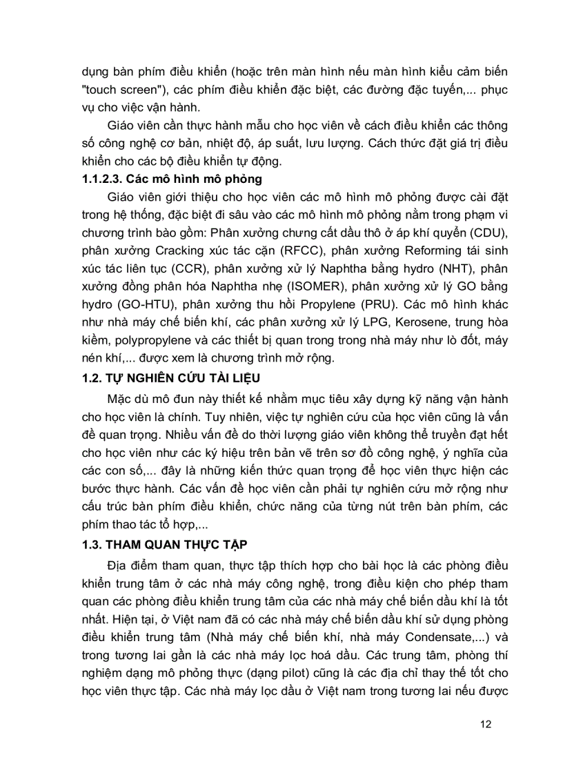 image for page Thực tập vận hành trên hệ thống mô phỏng Vận hành thiết bị hóa dầu