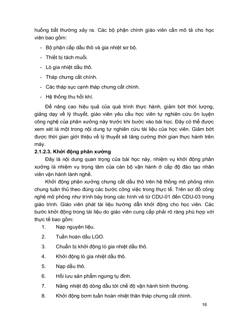 image for page Thực tập vận hành trên hệ thống mô phỏng Vận hành thiết bị hóa dầu