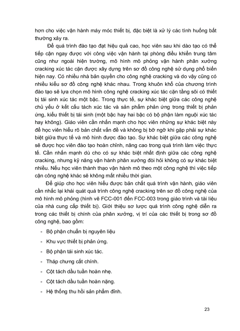 image for page Thực tập vận hành trên hệ thống mô phỏng Vận hành thiết bị hóa dầu