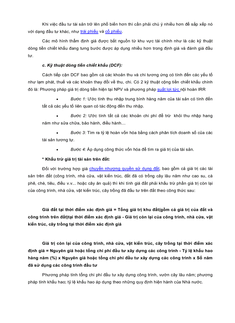 image for page Phương pháp thu nhập trong thẩm định giá trị BĐS