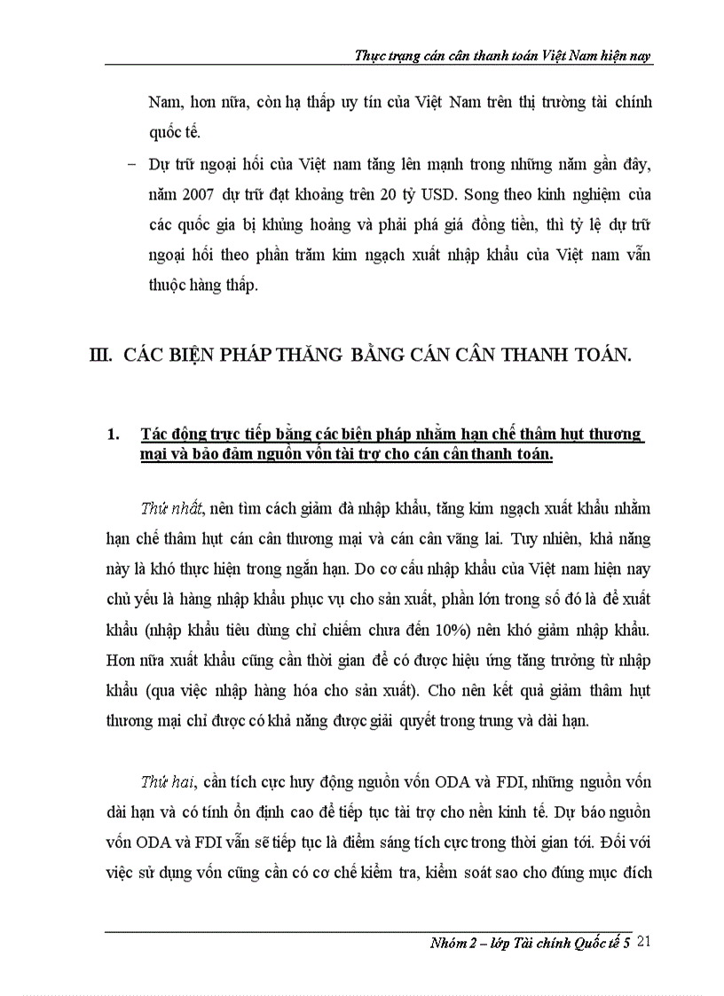 image for page Thực trạng cán cân thanh toán quốc tế ở việt nam hiện nay và các biện pháp cân bằng