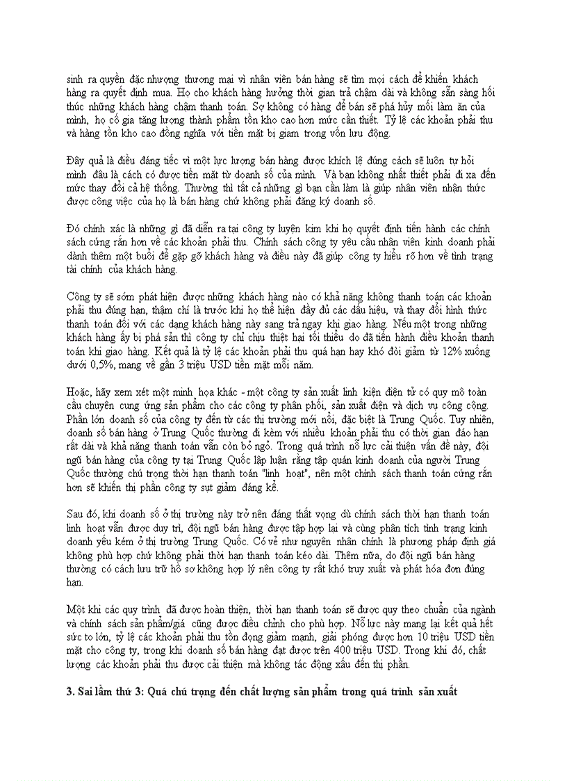 image for page Sáu sai lầm trong quản lý nguồn vốn