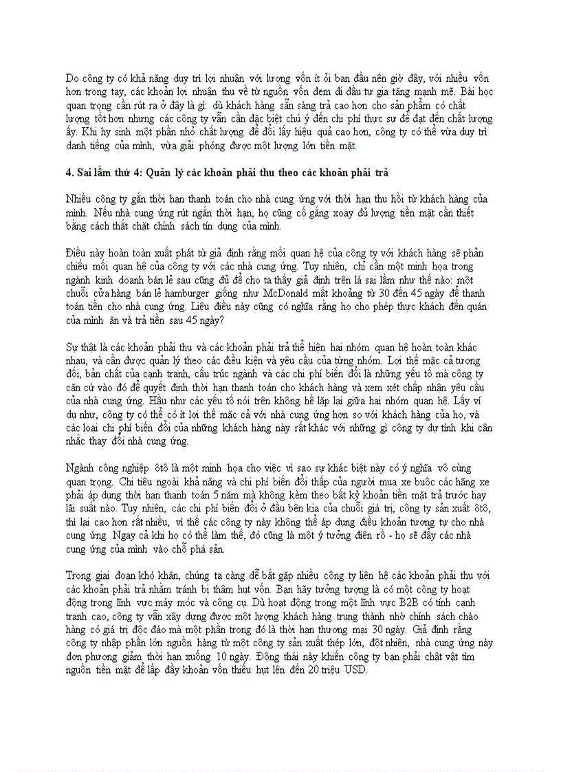 image for page Sáu sai lầm trong quản lý nguồn vốn