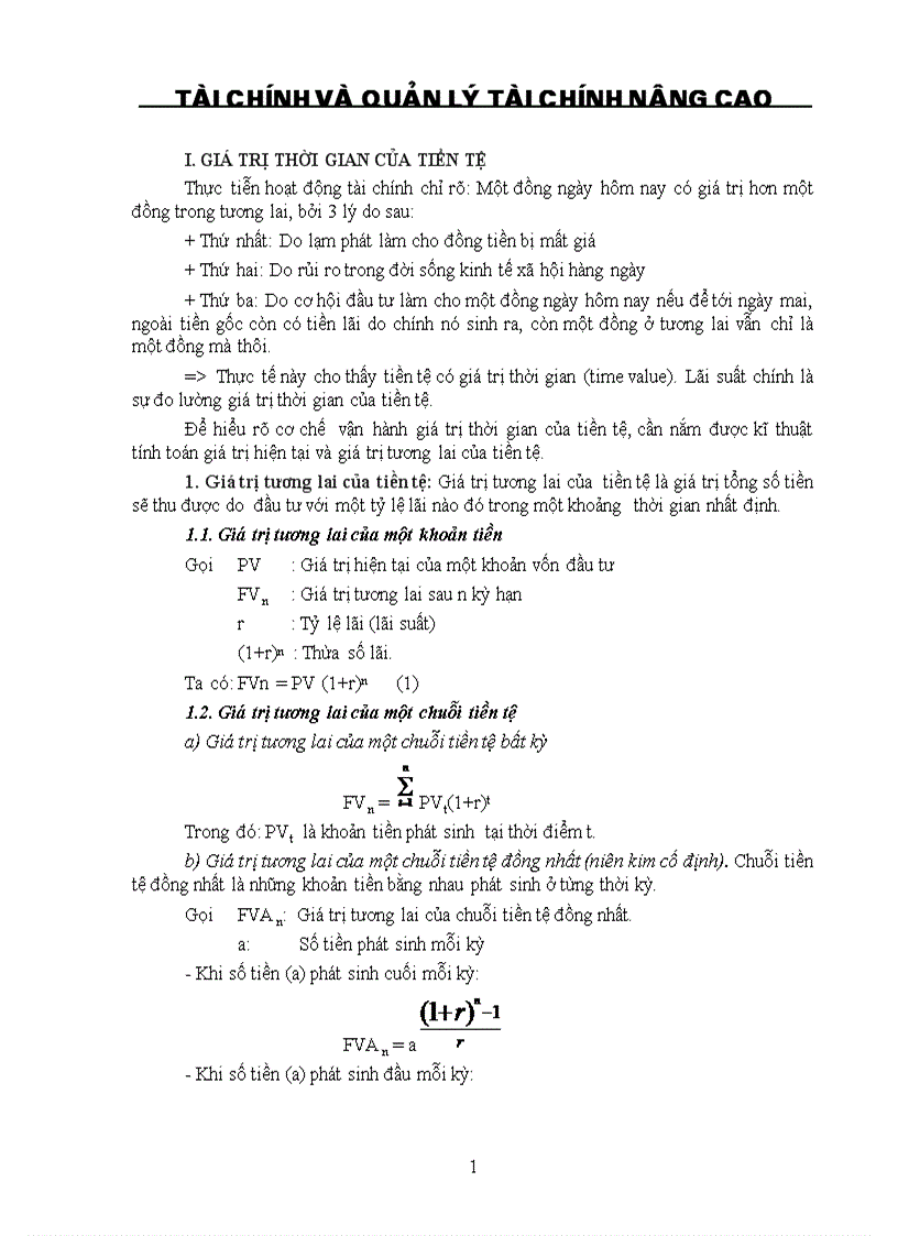 image for page Tài chính và quản lý tài chính nâng cao