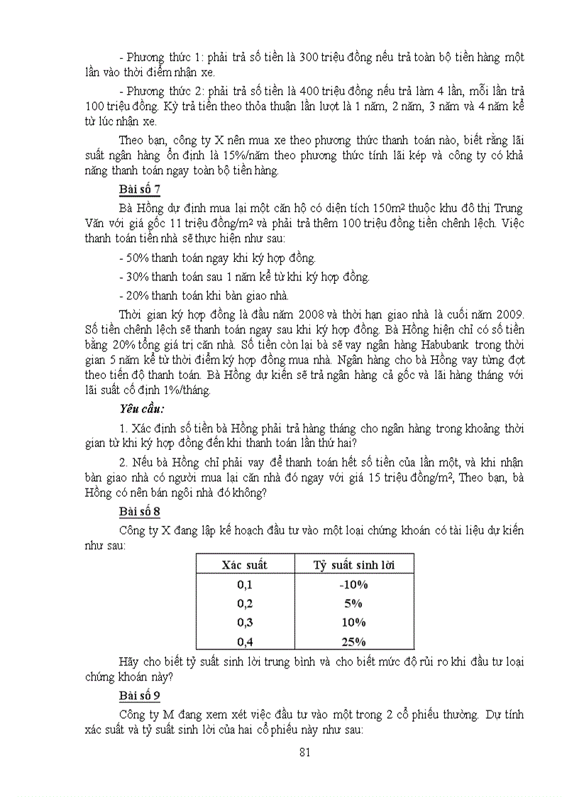 image for page Tài chính và quản lý tài chính nâng cao