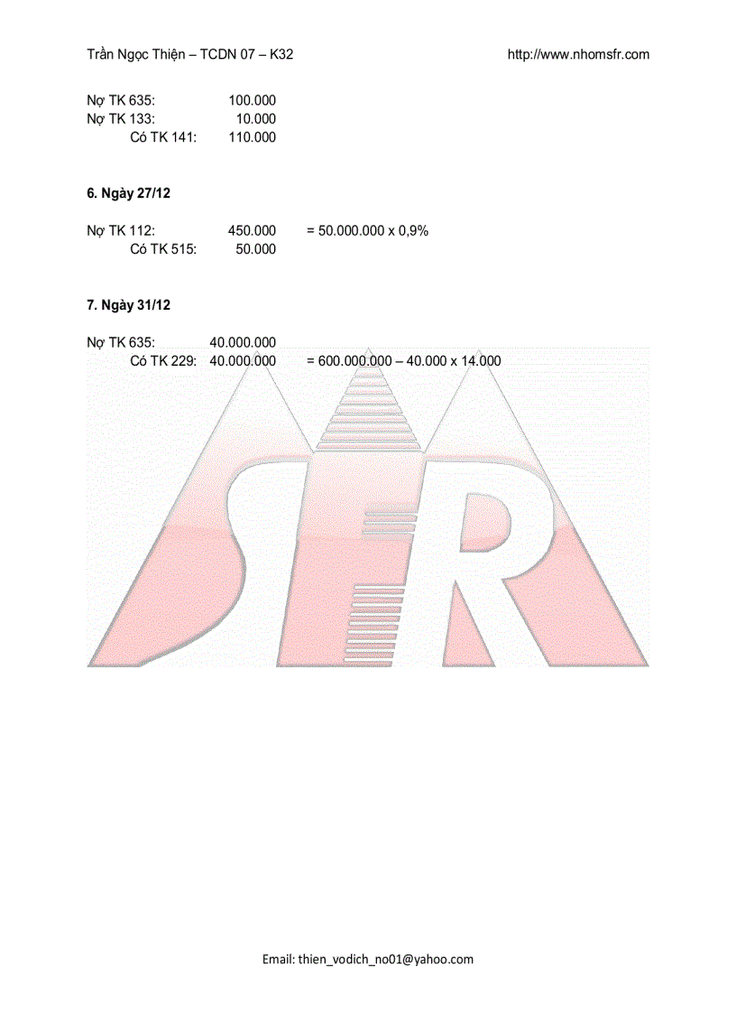 image for page Bài tập và bài giải Kế toán tài chính