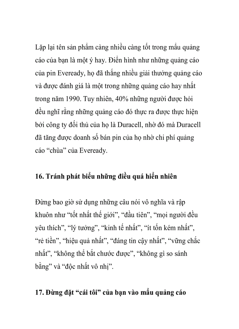 image for page Làm xiêu lòng khách hàng bằng lời quảng cáo