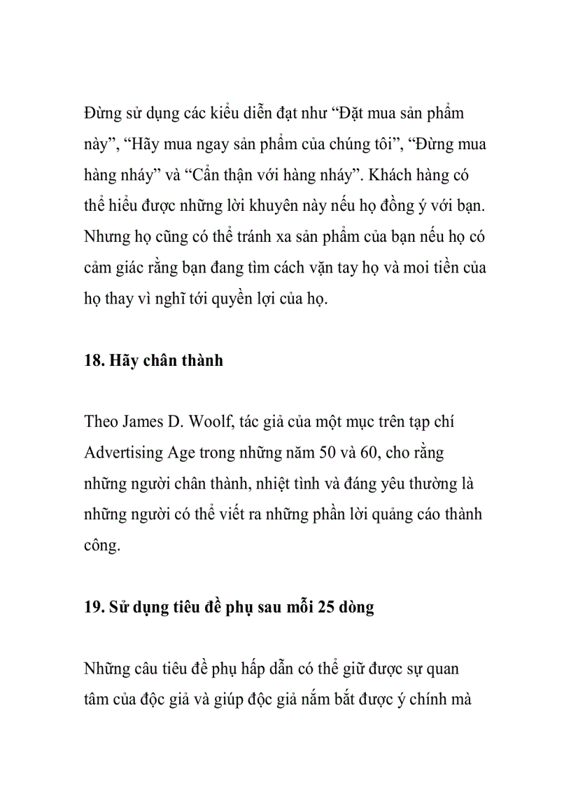 image for page Làm xiêu lòng khách hàng bằng lời quảng cáo