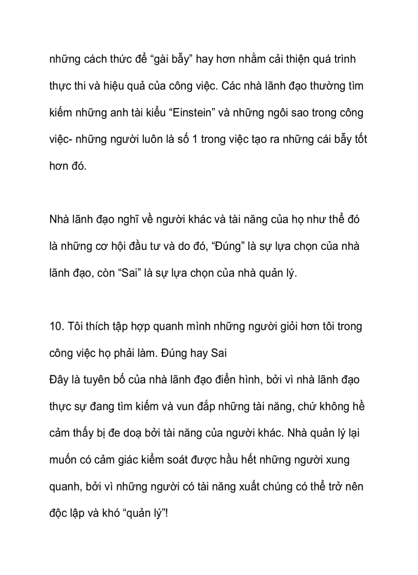 image for page Đúng sai với nhà lãnh đạo và quản lý