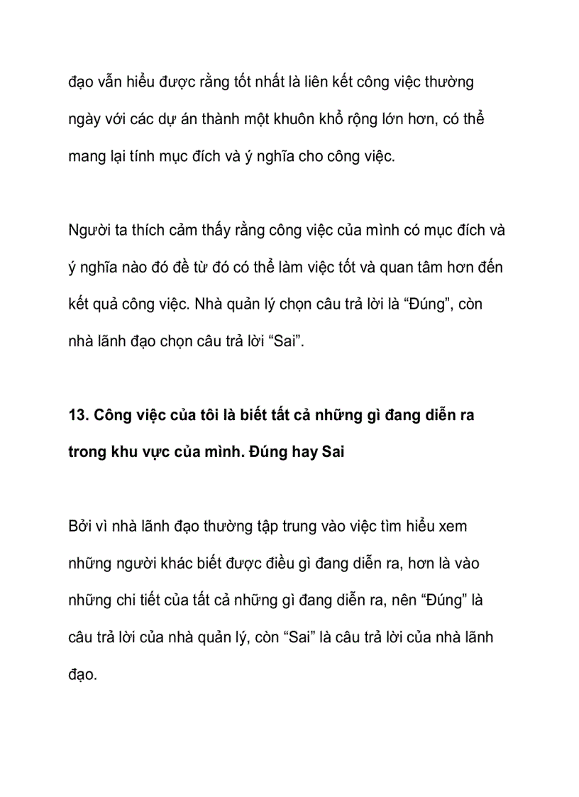 image for page Đúng sai với nhà lãnh đạo và quản lý