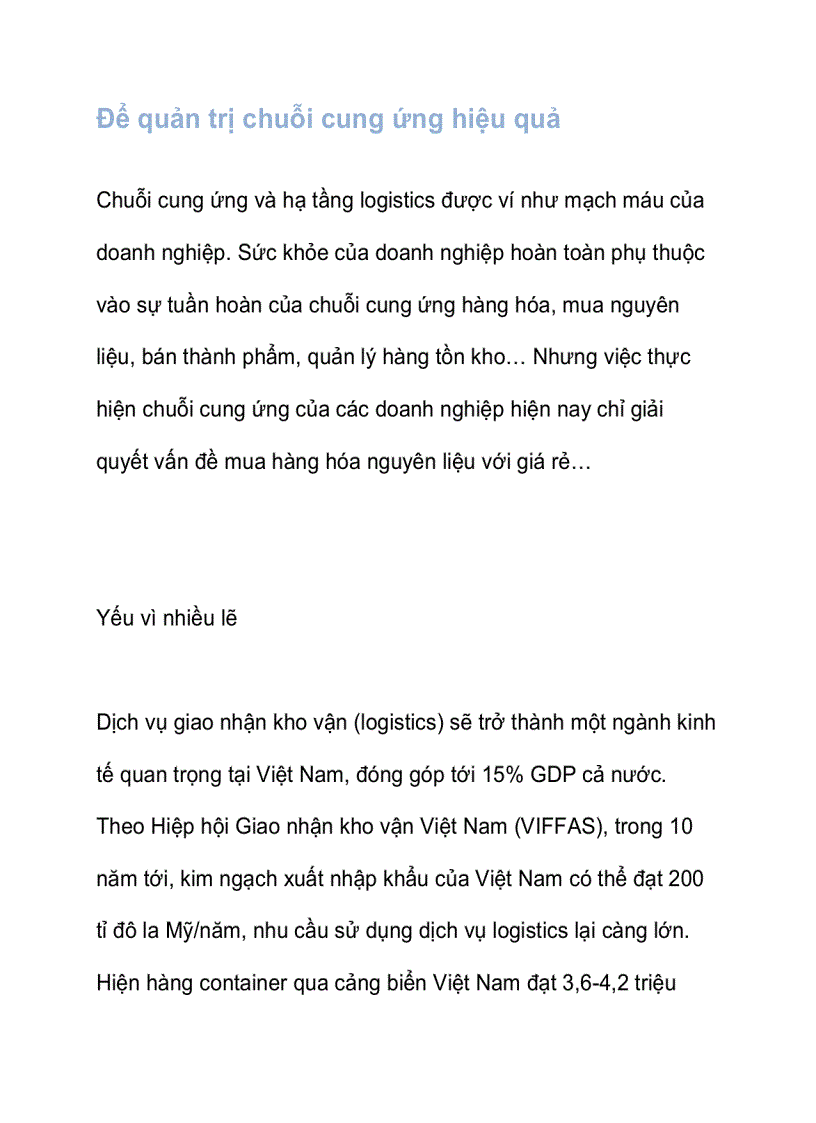 image for page Để quản trị chuỗi cung ứng hiệu quả