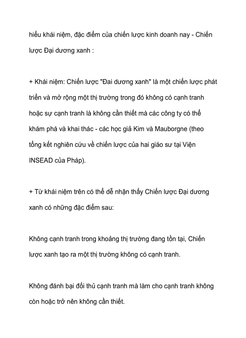 image for page Chiến lược Đại dương xanh trong kinh doanh