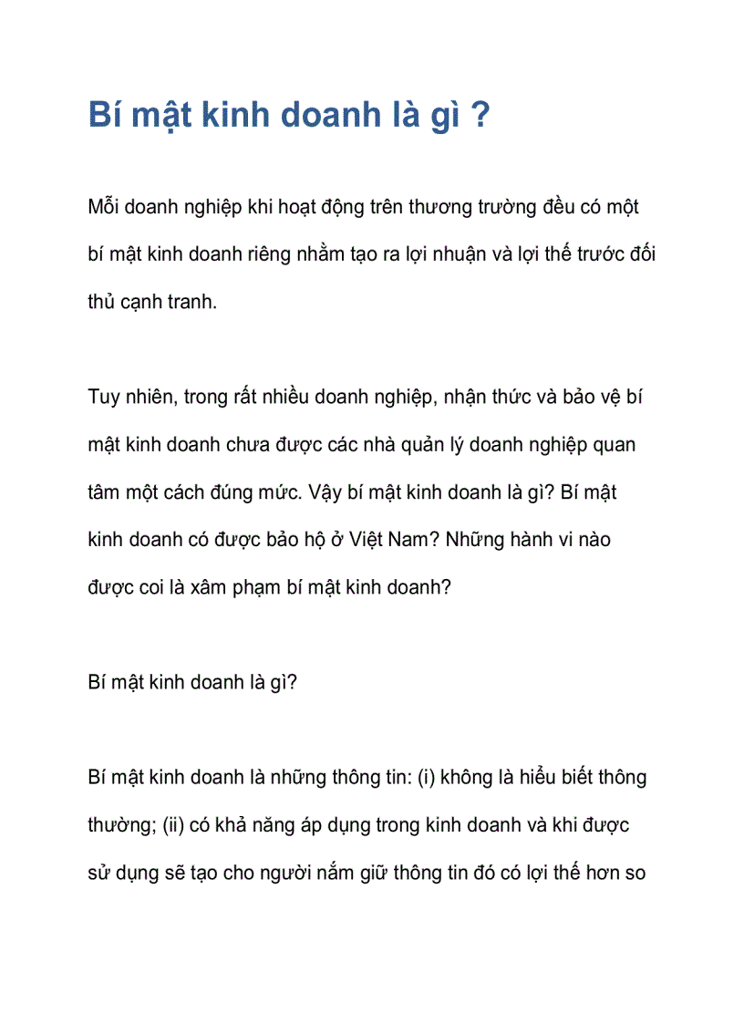 image for page Bí mật kinh doanh là gì