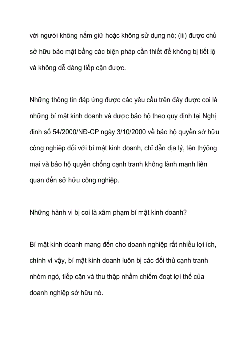 image for page Bí mật kinh doanh là gì