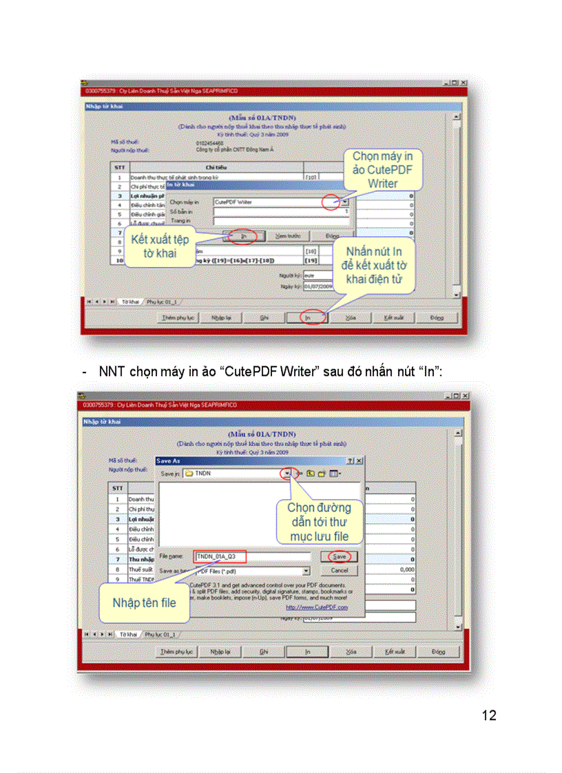 image for page Hướng dẫn kê khai thuế qua mạng