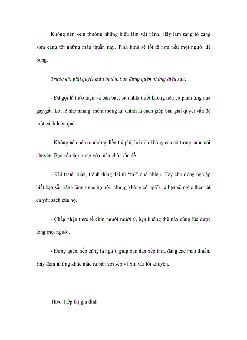 image for page Hóa giải mâu thuẫn với đồng nghiệp