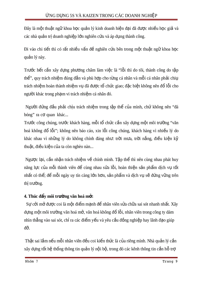 image for page Ứng dụng Kaizen trong các doanh nghiệp