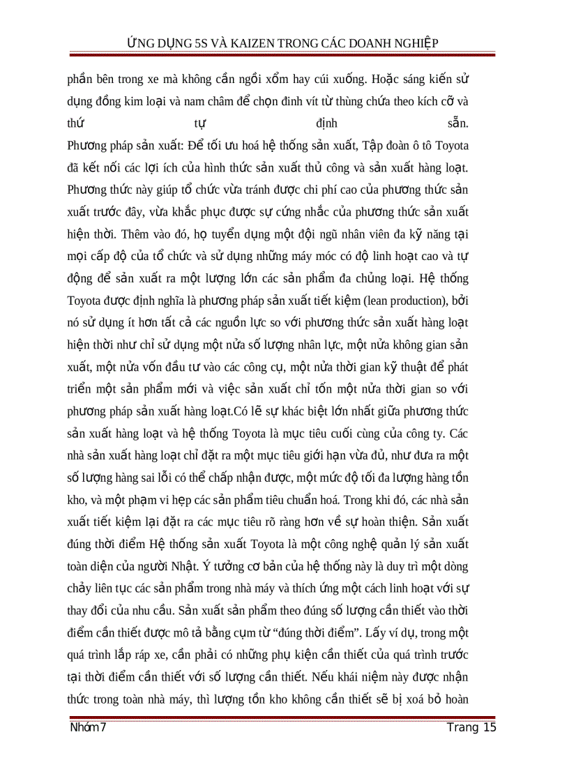 image for page Ứng dụng Kaizen trong các doanh nghiệp