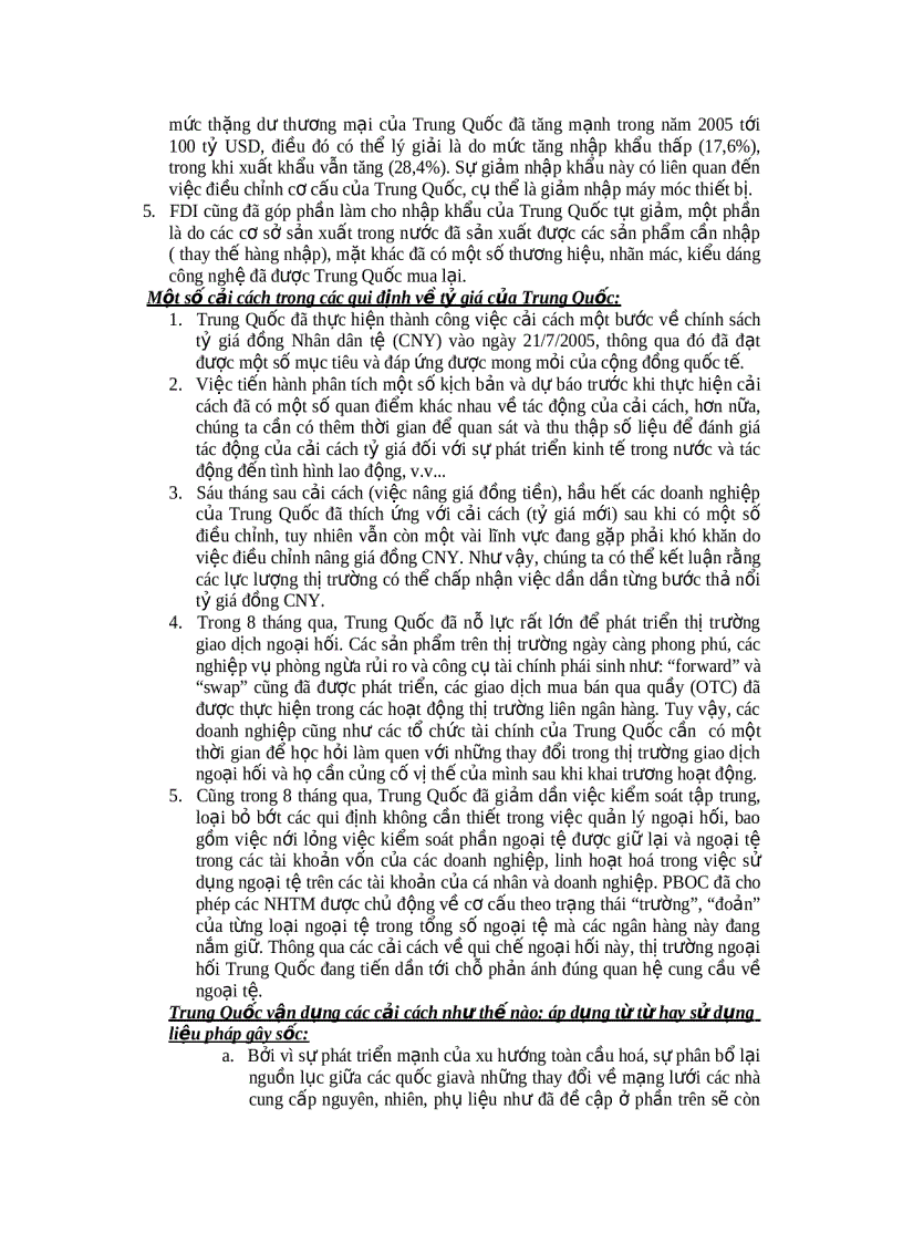 image for page Giới thiệu một số quan điểm về tỷ giá và cán cân thương mại của Trung Quốc