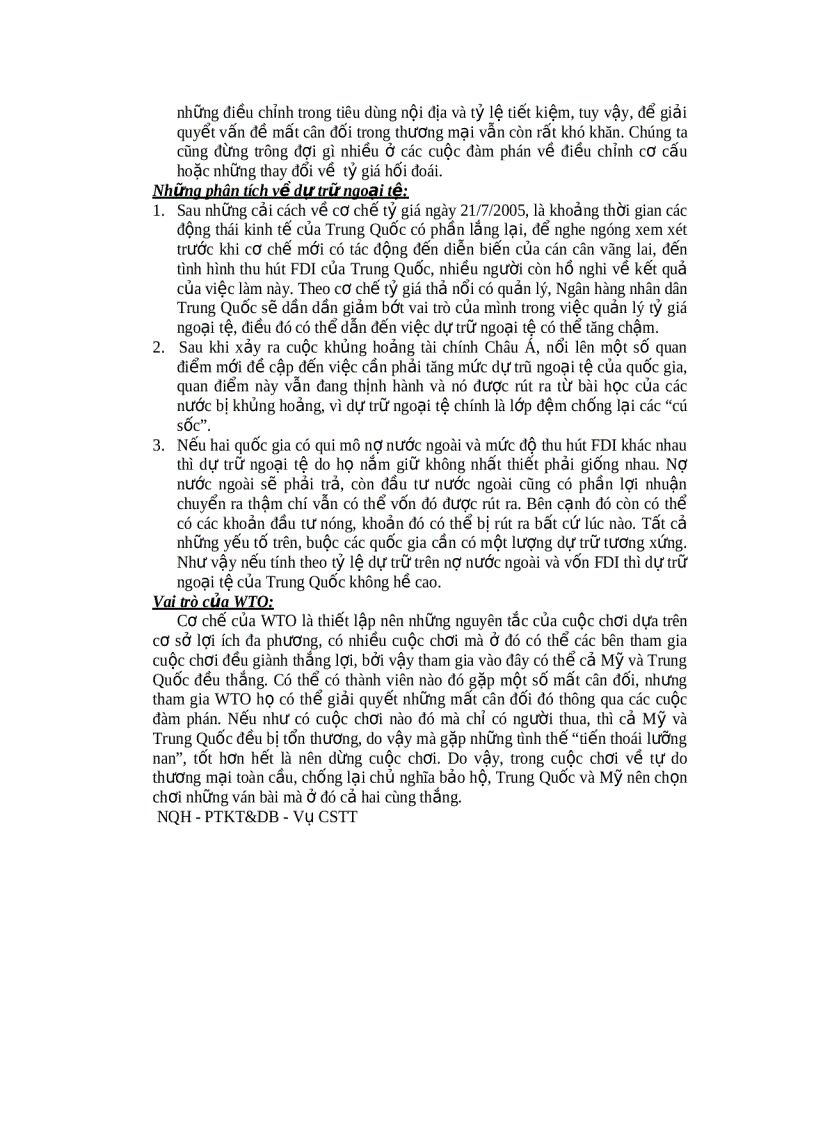 image for page Giới thiệu một số quan điểm về tỷ giá và cán cân thương mại của Trung Quốc