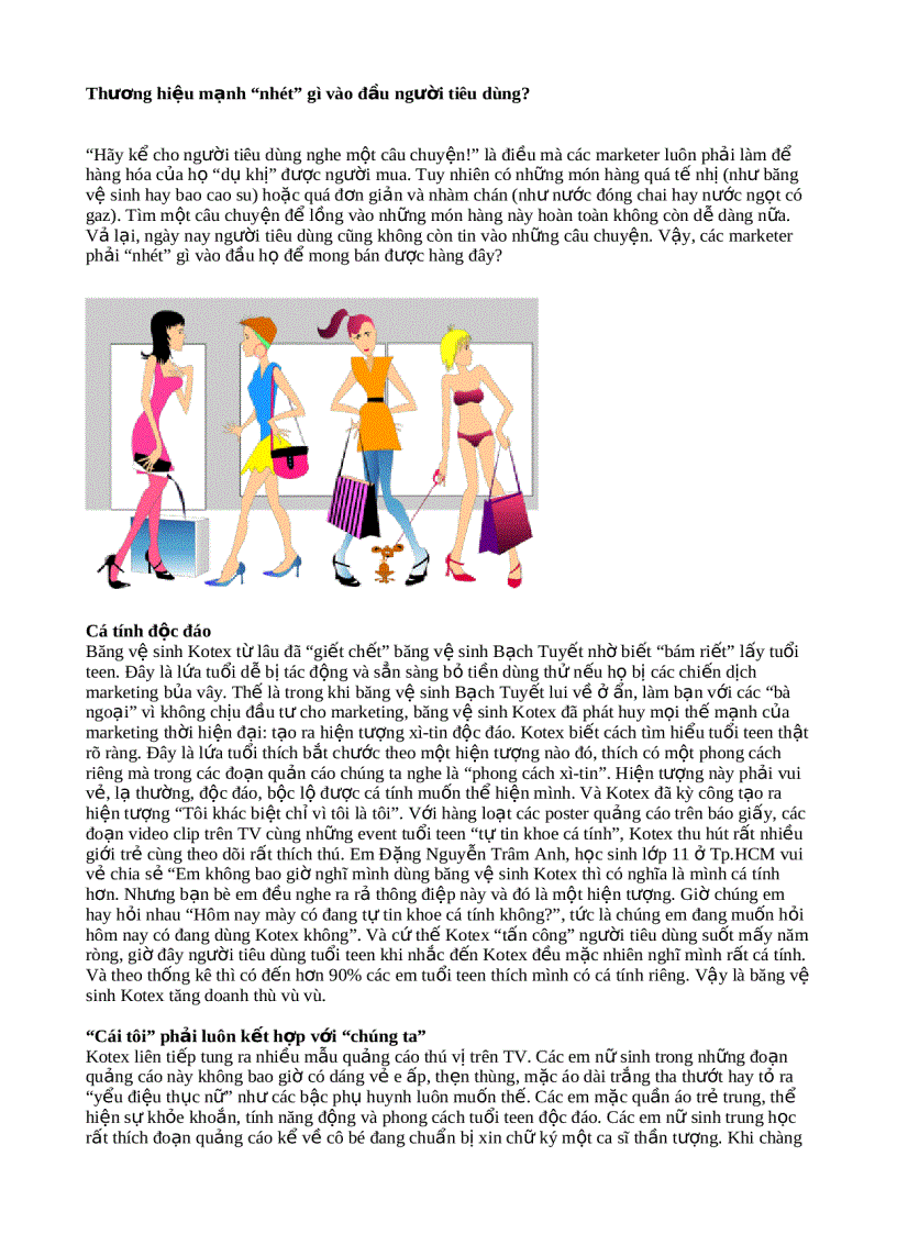 image for page Thương hiệu mạnh nhét gì vào đầu người tiêu dùng