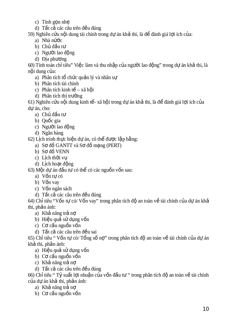 image for page Câu hỏi thi trắc nghiệm môn Quản trị dự án đầu tư
