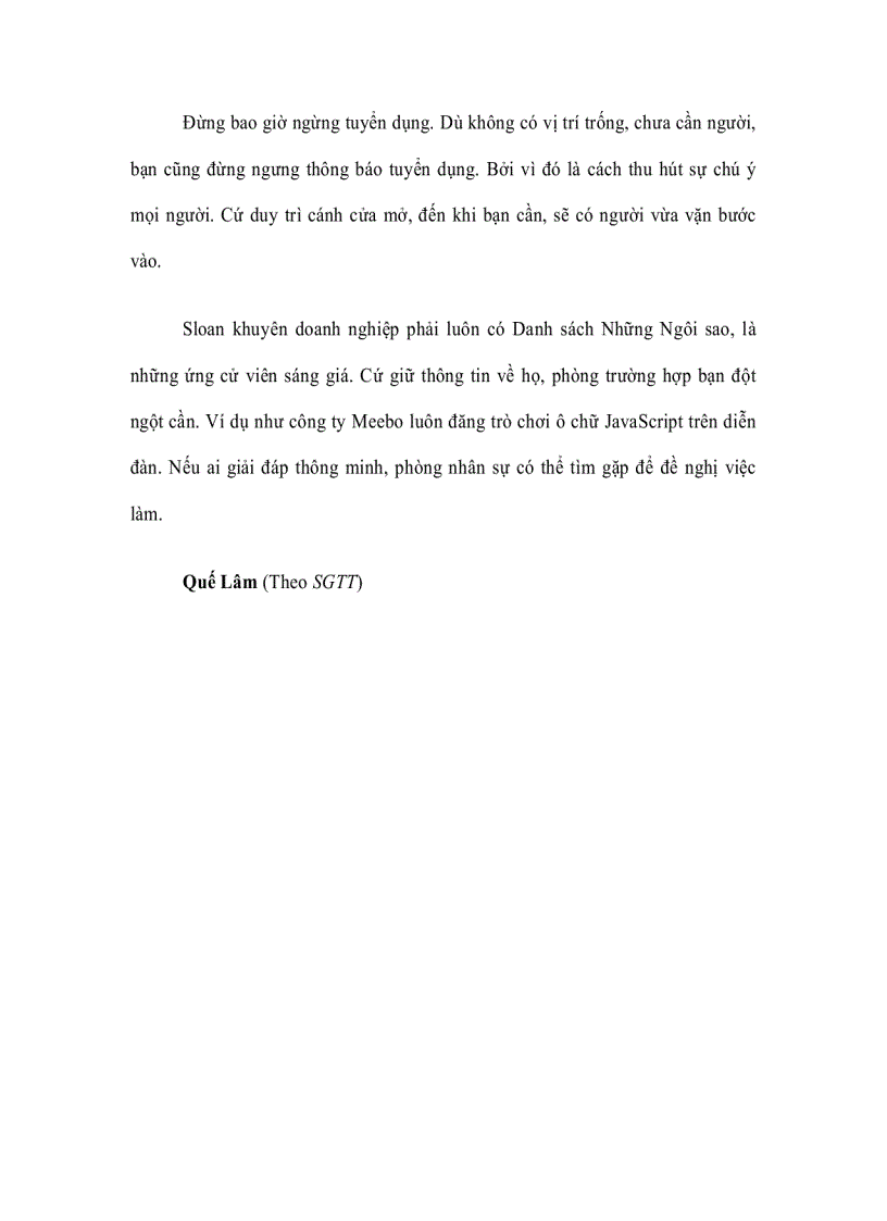 image for page Thu hút nhân tài cho công ty mới khởi nghiệp