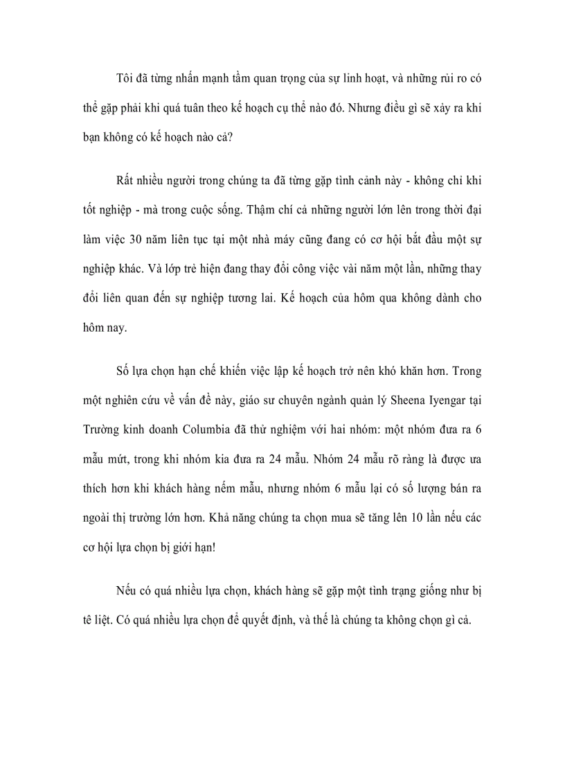 image for page Kế hoạch tốt nhất là không có kế hoạch