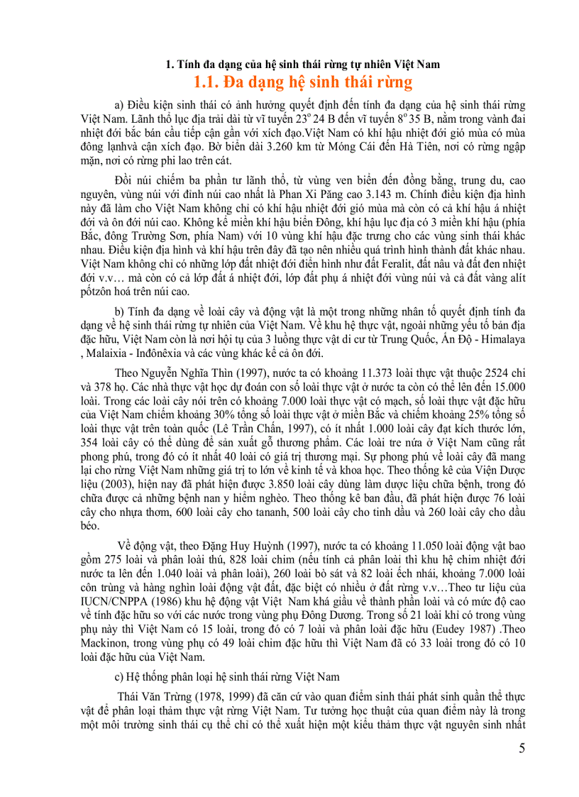 image for page Hệ sinh thái rừng tự nhiện Việt Nam