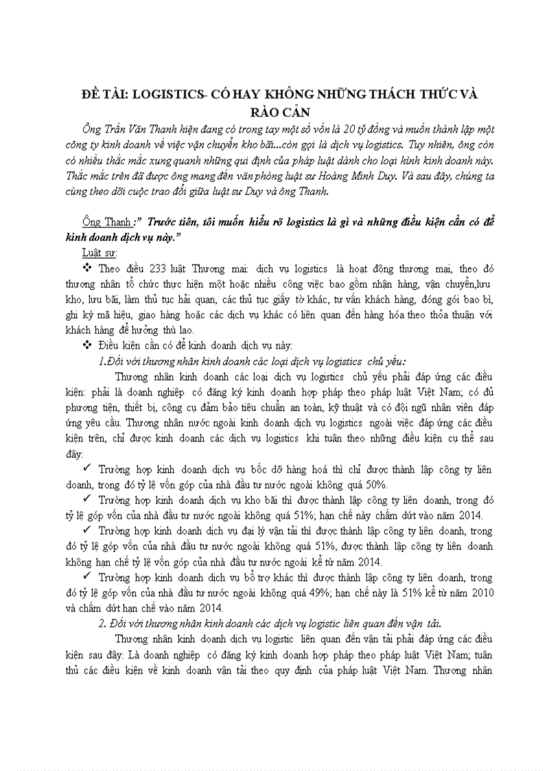 image for page Logistics có hay không những thách thức và rào cản