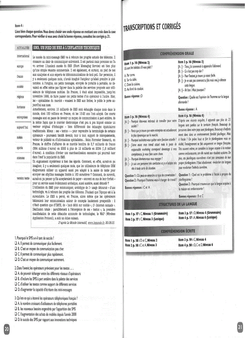 image for page Đây là phần tài liệu thi TCF mình kiếm đc sách này mới hơn TCF 250 activite các bạn coi thử nhé
