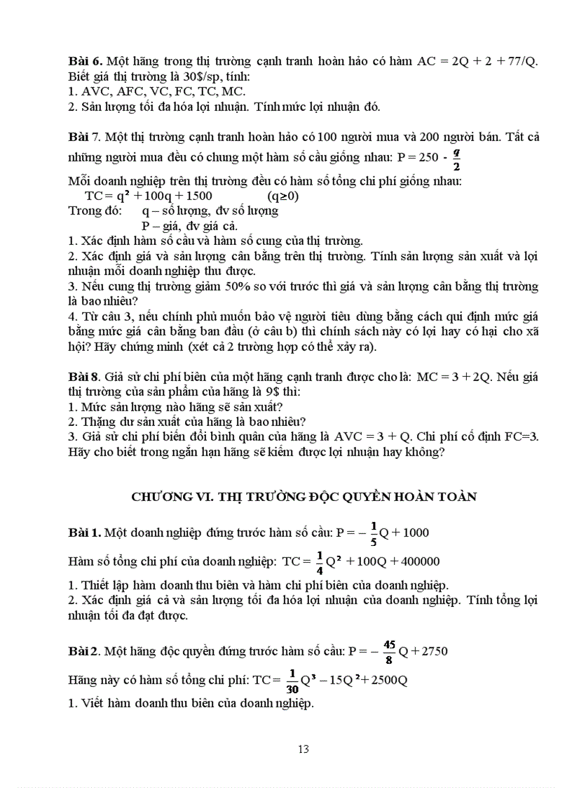 image for page Tổng hợp bài tập kinh tế vi mô hay
