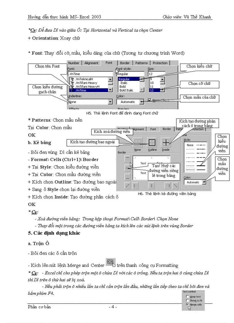 image for page Hướng dẫn thực hành MS Excel 2003