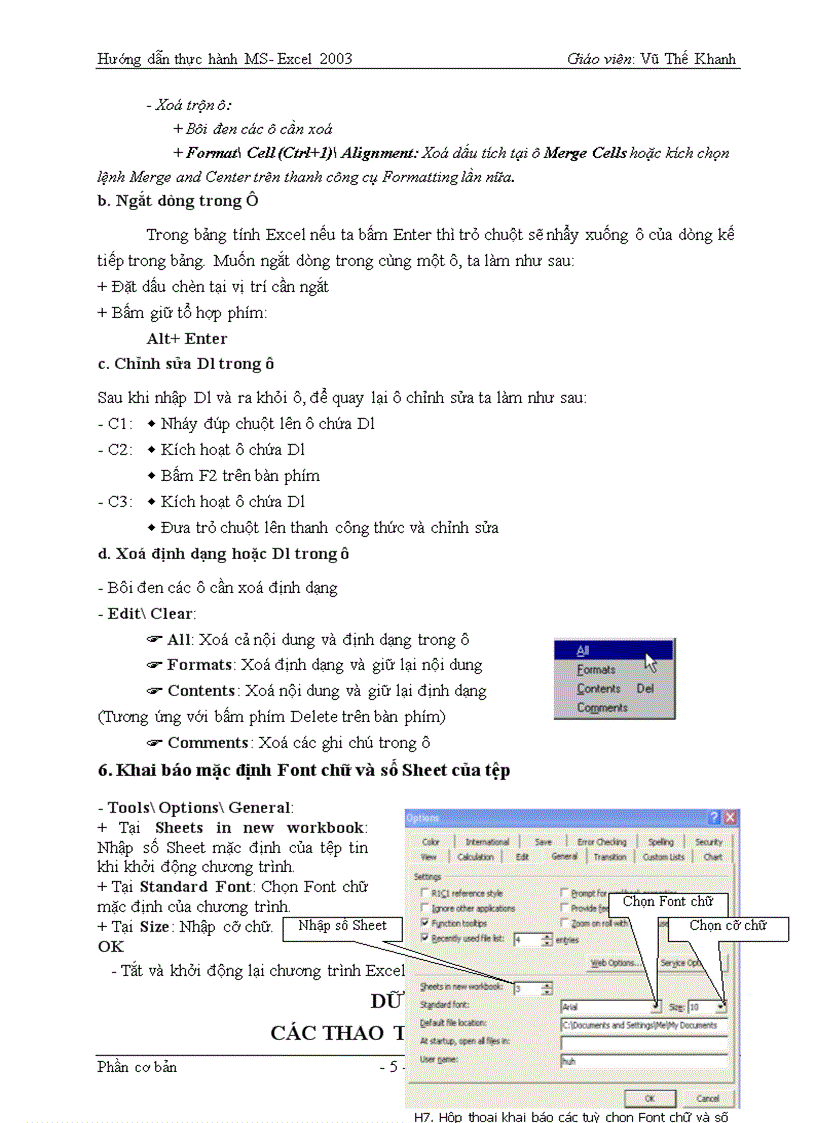 image for page Hướng dẫn thực hành MS Excel 2003