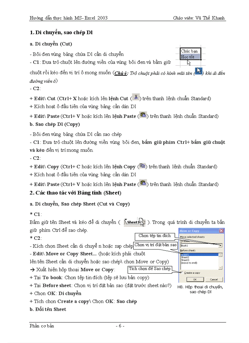 image for page Hướng dẫn thực hành MS Excel 2003