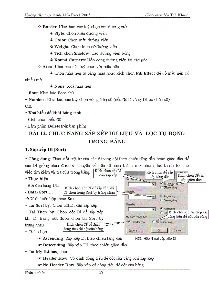 image for page Hướng dẫn thực hành MS Excel 2003