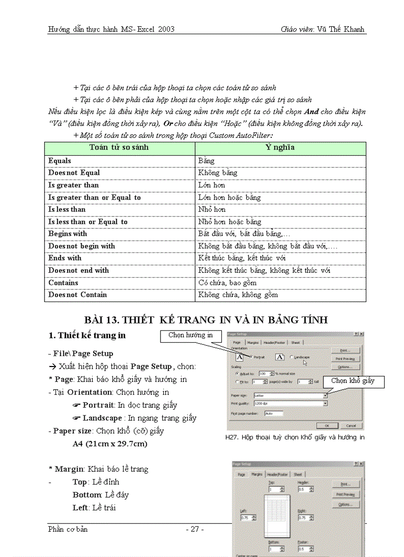 image for page Hướng dẫn thực hành MS Excel 2003