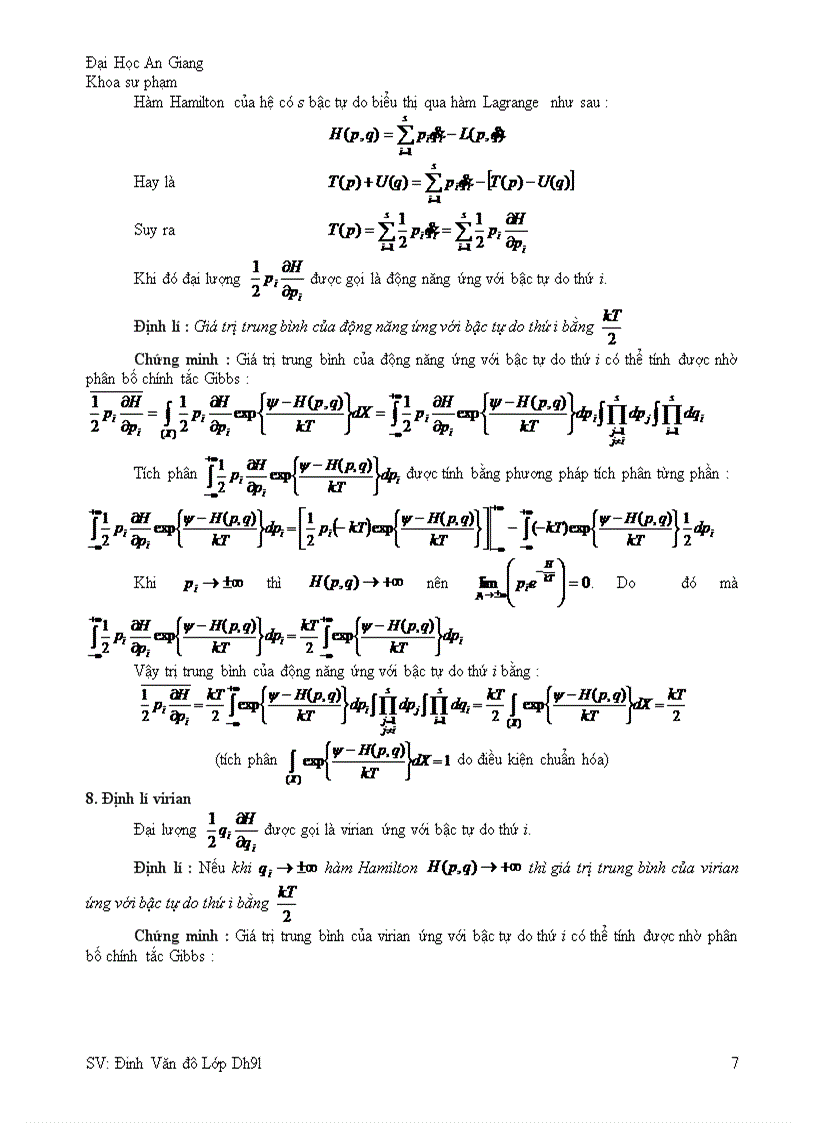 image for page Hệ thống hóa kiến thức Vật lý thống kê