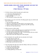 Trắc nghiệm giao tiếp nhân sự