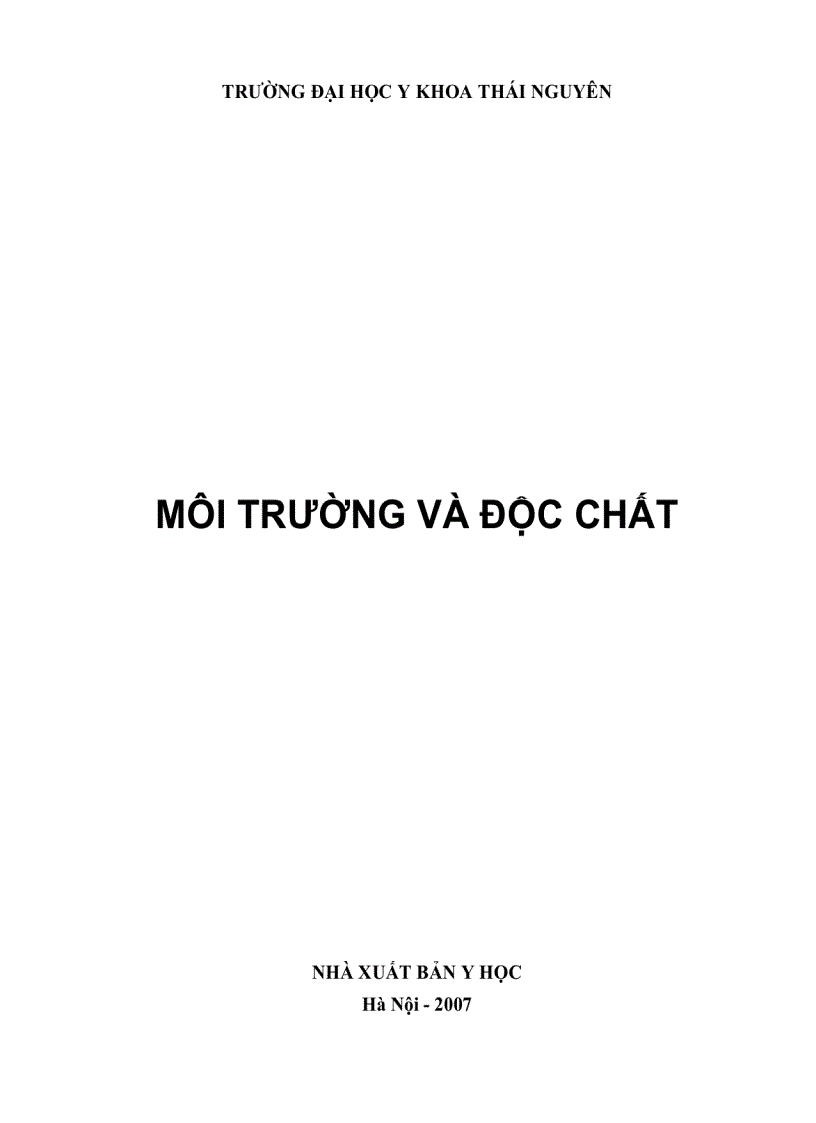 image for page Môi trường và độc chất
