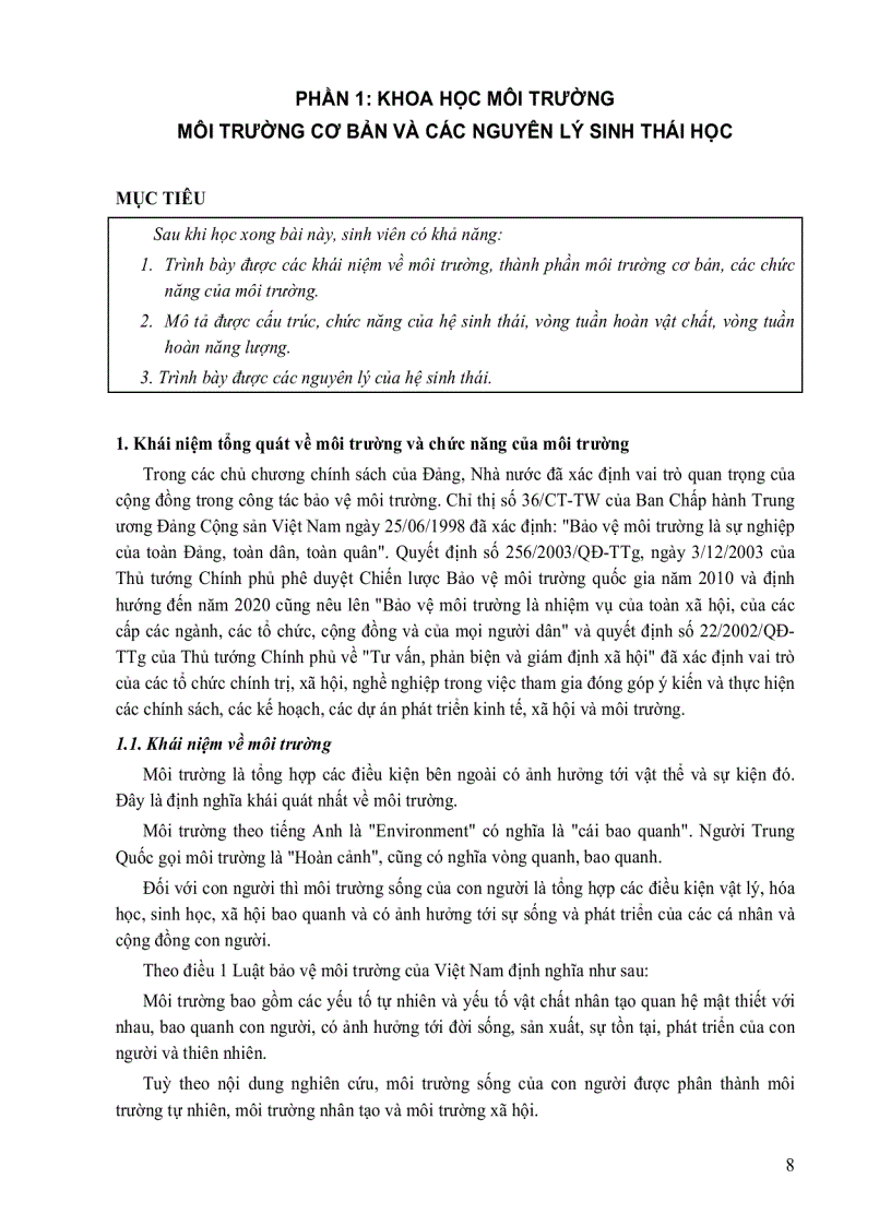 image for page Môi trường và độc chất