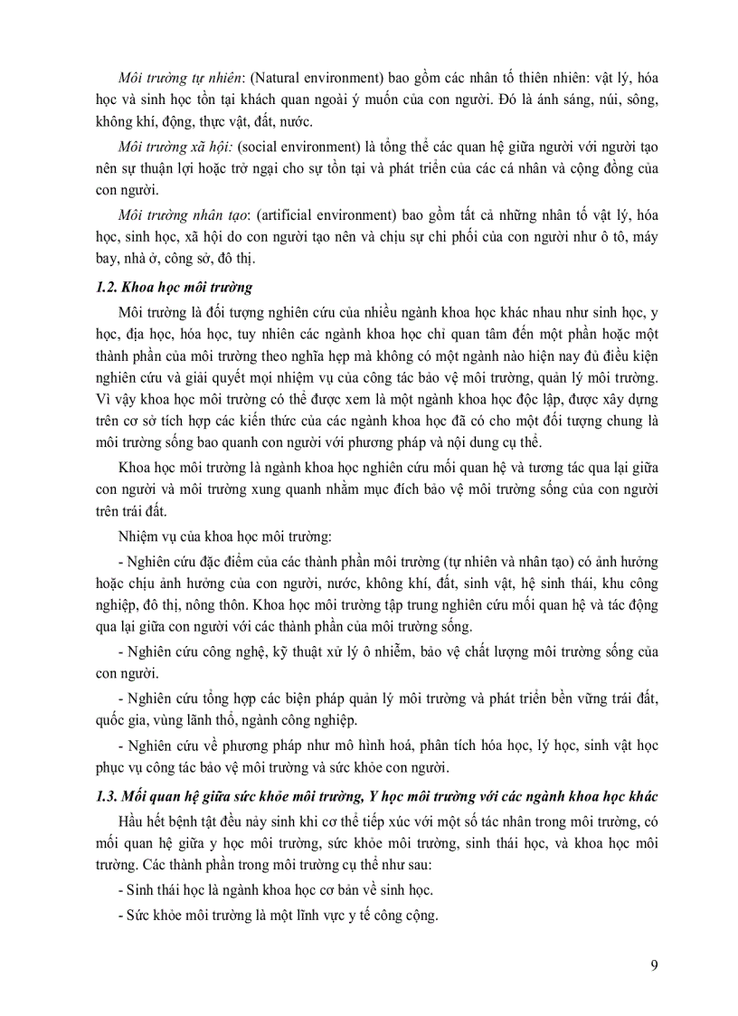 image for page Môi trường và độc chất