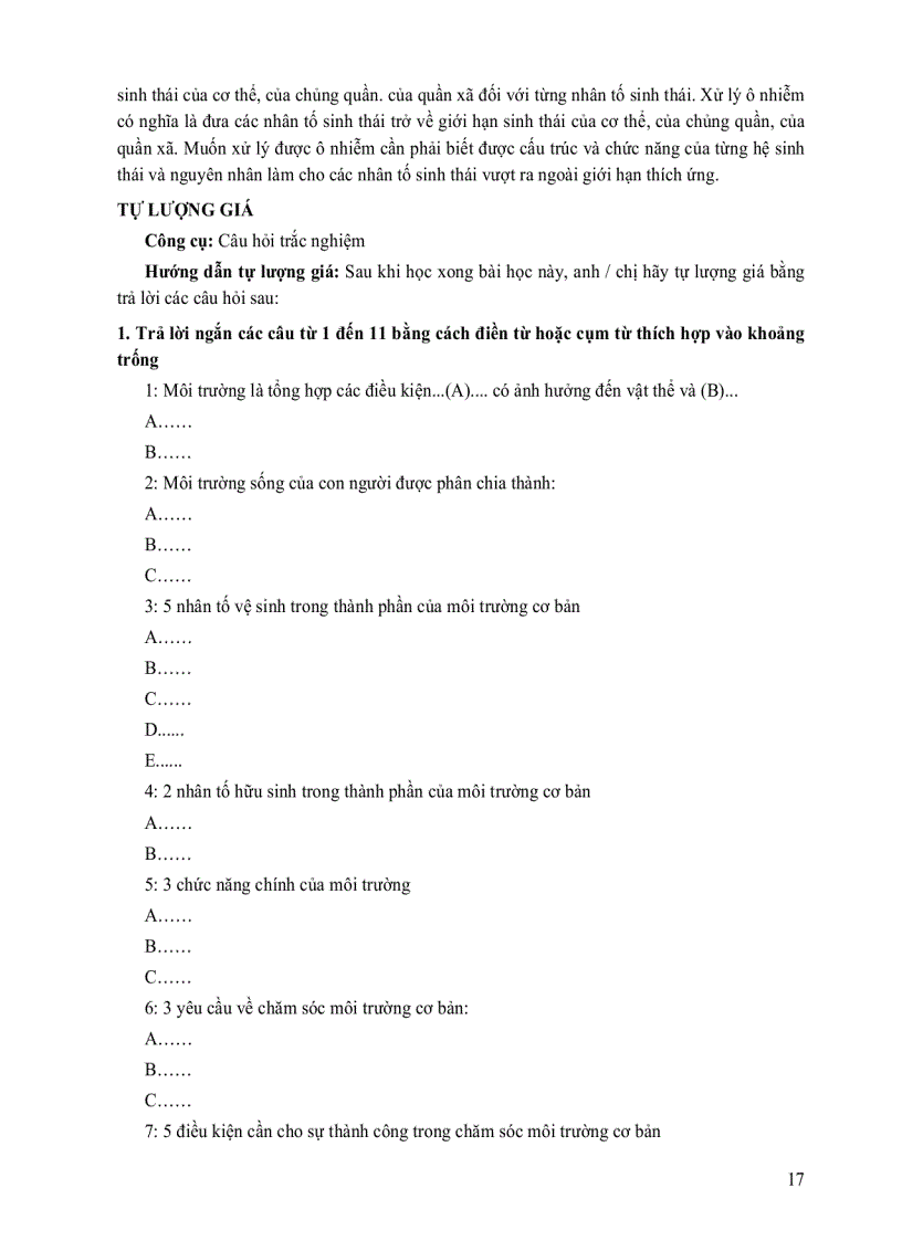 image for page Môi trường và độc chất