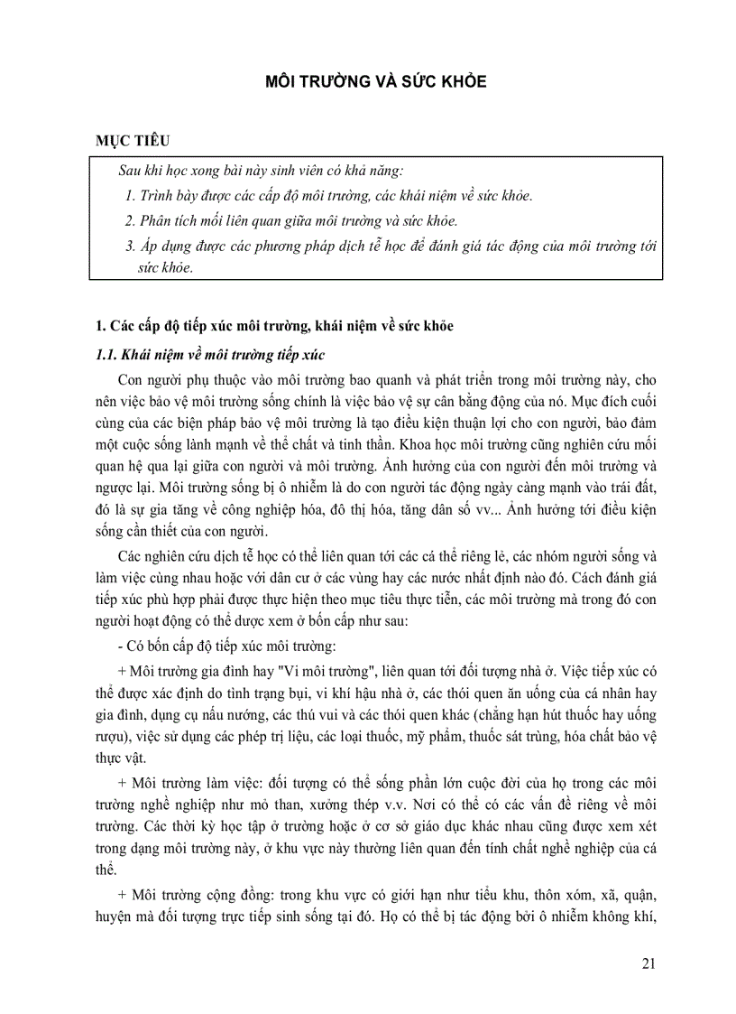 image for page Môi trường và độc chất