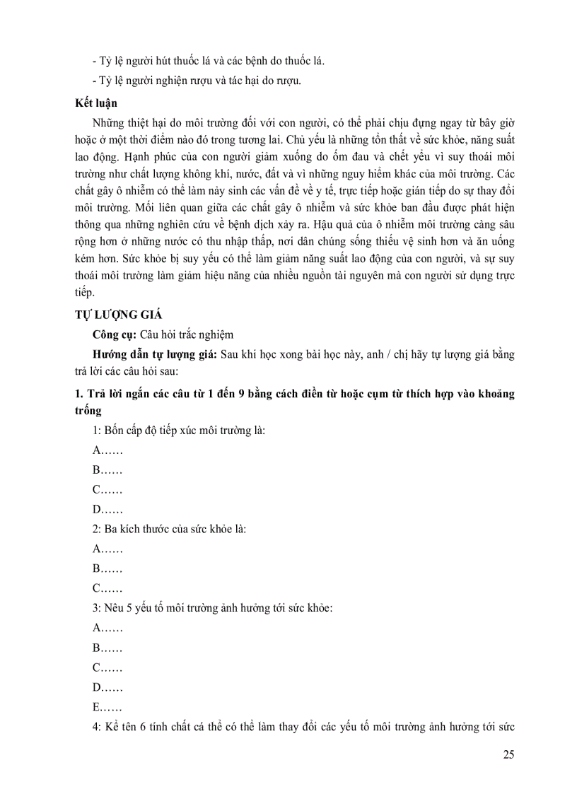 image for page Môi trường và độc chất